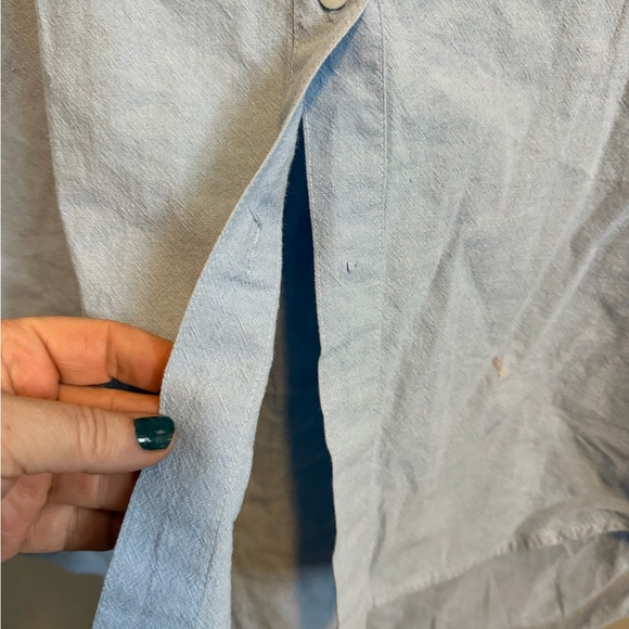 Vintage Andrea Blue Floral Embroidered Shoulder Pad Top XL - Picture 6 of 9